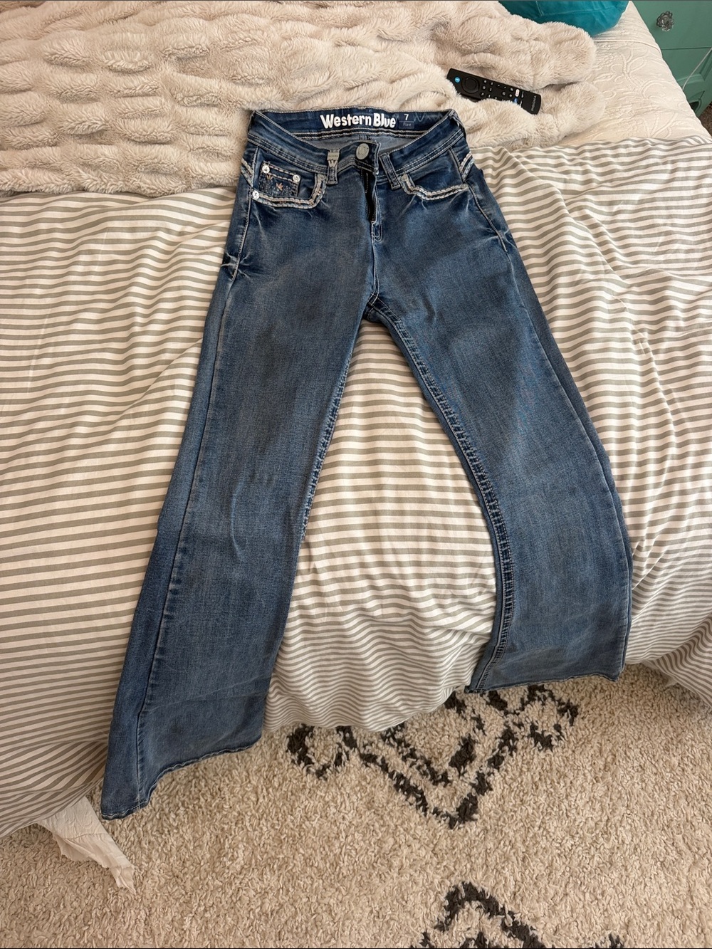 Women's Dark Blue Wide Leg Jeans
